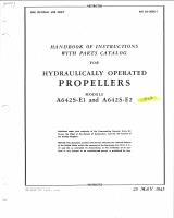 Handbook of Instructions with Parts Catalog for Hydraulically Operated Propeller Models A642S-E1 and -E2