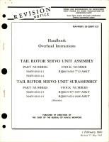 Overhaul Instructions for Tail Rotor Servo Unit Assembly and Sub Assembly