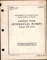Instructions with Parts Catalog for Piston Type Hydraulic Pumps PF-2713