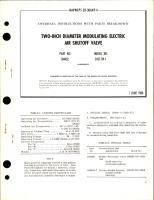 Overhaul Instructions with Parts Breakdown for Modulating Electric Air Shutoff Valve - Two Inch Diameter - Part 104452 - Model SVE1-119-1