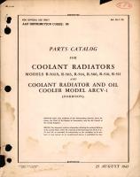 Parts Catalog for Coolant Radiators Models R-502A, -503, -504, -506, -510, -511 & Coolant Radiator & Oil Cooler Model ARCV-1