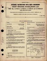 Overhaul Instructions with Parts for Navigational Rotating Warning Light