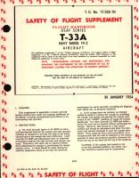 Safety Supplement for Flight Handbook for T-33A, Navy Model TV-2 Aircraft