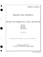 Illustrated Parts Breakdown for Pump Centrifugal, Fuel Booster Models RG11250, RG11250A, RG112S0A1