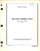  Parts Catalog for Air Flow Control Valve Part  No. 8-1247-75 