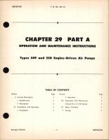 Operation and Maintenance Instructions for Engine-Driven Air Pumps, Types 549 & 550