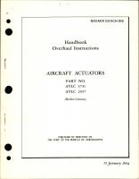 Overhaul Instructions for Actuators - Parts AYLC 3731 and AYLC 2557