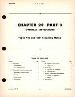 Overhaul Instructions for Types 449 and 450 Retracting Motors