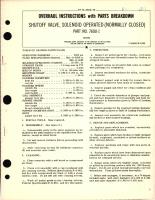 Overhaul Instructions with Parts Breakdown for Shutoff Valve, Solenoid Operated (Normally Closed) PN 7600-1