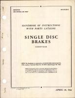 Instructions with Parts Catalog for Single Disk Brakes
