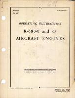 Operating Instructions for R-680-9 and -13 Engines