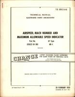 Technical Manual with Illustrated Parts Breakdown for Airspeed, Mach Number and Maximum Allowable Speed Indicator