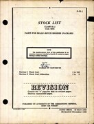Stock List Parts for Rolls-Royce Engines (Packard)