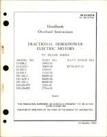 Overhaul Instructions for Fractional Horsepower Electric Motors - D Frame Series