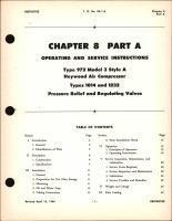 Operating and Service Instructions for Heywood Air Compressor, Pressure Relief and Regulating Valves