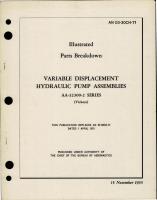 Illustrated Parts Breakdown for Variable Displacement Hydraulic Pump Assemblies - AA-32300-2 Series 