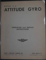 Operation and Service Instructions for Attitude Gyro Model F-3