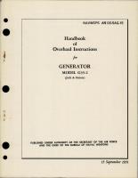 Overhaul Instructions for Generator - Model G35-2 
