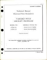 Illustrated Parts Breakdown for Variable Pitch Aircraft Propeller Models 43D50-311 & 43D50-321