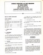 Overhaul Instructions with Parts Breakdown for Oil Cooler Assembly