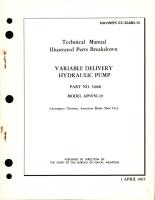 Illustrated Parts Breakdown for Variable Delivery Hydraulic Pump - Part 51060 - Model AP6VSC-19