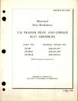 Illustrated Parts Breakdown for T-28 Trainer Pilot and Copilot Seat Assemblies