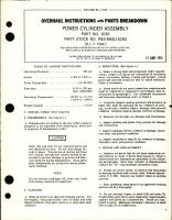 Overhaul Instructions with Parts Breakdown for Power Cylinder Assembly - Part 1030