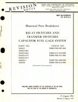 Illustrated Parts Breakdown for Relay Switches and Transfer Switches Capacitor Fuel Gage, Part No. 384023, 384026, 384040 