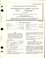 Overhaul Instructions with Parts Breakdown for Electromechanical Torque Actuator - Part 35174