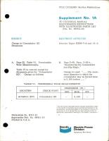 Supplement No. 1A to Maintenance Instructions with Illustrated Parts List for Inverter - Types 32B56-7-A, 32B56-11-A
