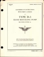 Handbook of Instructions with Parts Catalog for Type D-3 Hand Refueling Pump