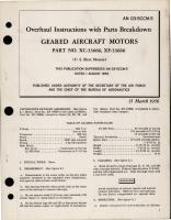 Overhaul Instructions with Parts Breakdown for Geared Aircraft Motors - Part XC-33666 and XF-33666