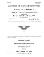 Service Instructions for Models PT-21 and PT-22 Primary Training Airplanes