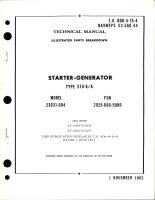Illustrated Parts Breakdown for Starter-Generator - Type STU-6 A - Model 23031-004