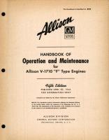 Operation and Maintenance for Allison V-1710  "F" Type Engines