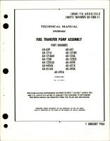 Overhaul for Fuel Transfer Pump Assembly 