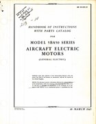HB of Instructions with Parts Catalog for Model 5BA50 Electric Motor