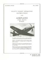 Pilot's Flight Operating Instructions for P-63C