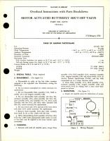 Overhaul Instructions with Parts for Motor Actuated Butterfly Shut Off Valve - Part 102579