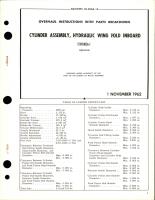 Overhaul Instructions with Parts Breakdown for Hydraulic Wing Fold Inboard Cylinder Assembly - 121H10056-1