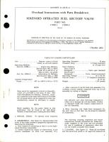 Overhaul Instructions with Parts Breakdown for Solenoid Operated Fuel Shutoff Valve - Part 17850-1 and 17850-2