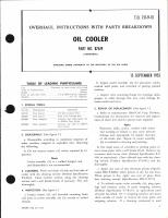 Overhaul Instructions with Parts Breakdown for Oil Cooler Part No. 87619