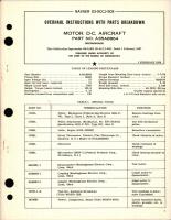 Overhaul Instructions with Parts Breakdown for D-C Motor - Part A35A8864