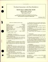 Overhaul Instructions with Parts Breakdown for Manually Operated Slide Shut-Off Valve - Part W7931-2D