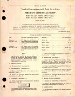 Overhaul Instructions with Parts for Aircraft Blower Assembly - Part 1107 and 1116 - Models CM025-4-1 2 CC, and CM025-4CC