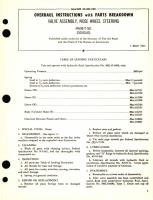 Overhaul Instructions with Parts Breakdown for Valve Assembly, Nose Wheel Steering 4460877-501