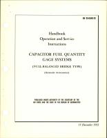 Operation and Service Instructions for Capacitor Fuel Quantity Gage Systems