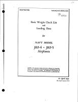 Basic Weight Check List & Loading Data - Grumman Goose JRF-4 - JRF-5