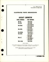 Illustrated Parts Breakdown for Aircraft Carburetor