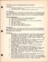 P-38 Landing Gear Adjustment Reference Information